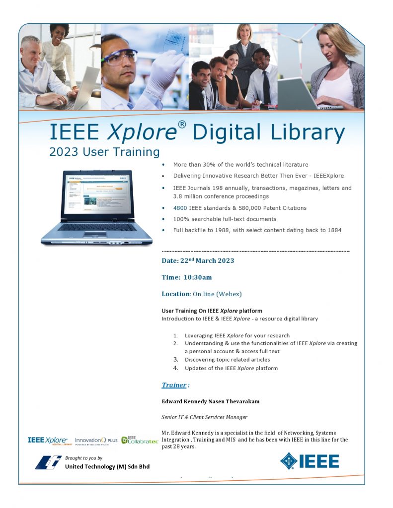 IEEE Xplore Digital Library Training (22nd March 2023 – 10:30am ...